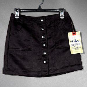 NWT Boom Boom Jeans Black Six Snaps Skirt Size‎ Small